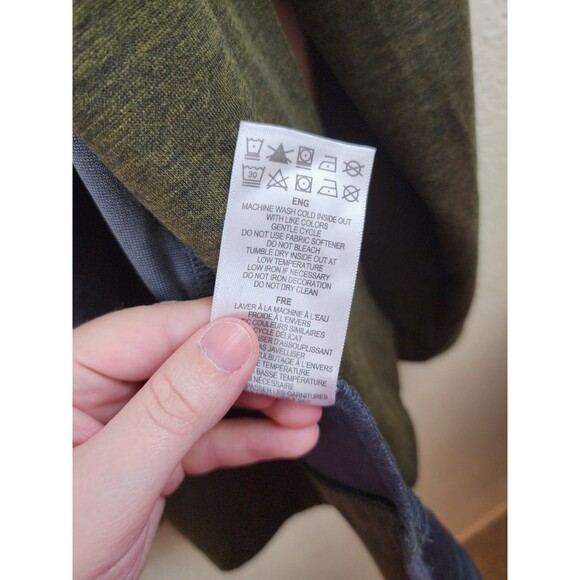 Elevate Womens S Green Wool Blend Long Sleeve Draped Open Front Cardigan Pockets - Picture 7 of 7